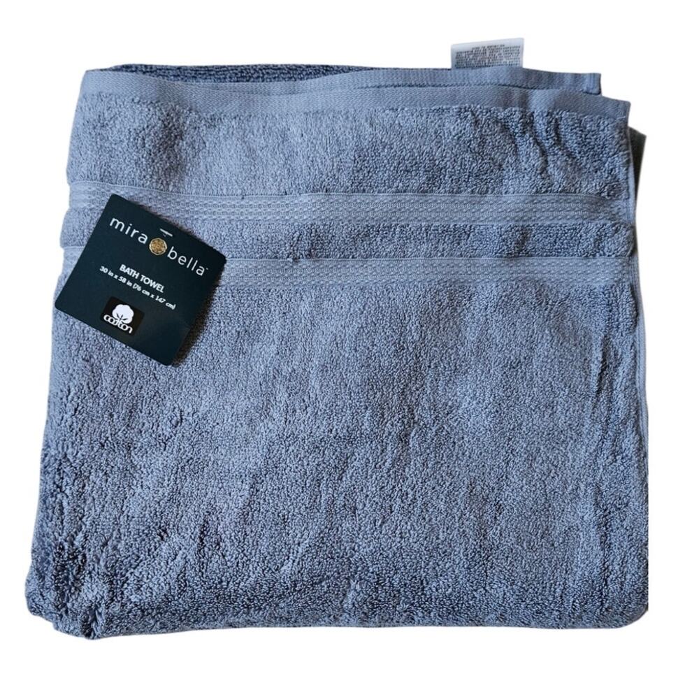 Mira Bella 100% Cotton Bath Towel OEKO-TEX  Blue NWT Costco
